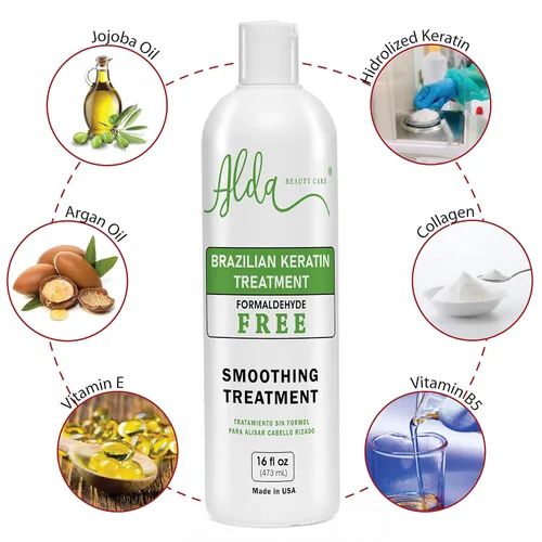 Vista 3 de Tratamiento de alisado de queratina brasileña – Sistema de alisado por soplado – Sin formaldehído (16 fl oz)
