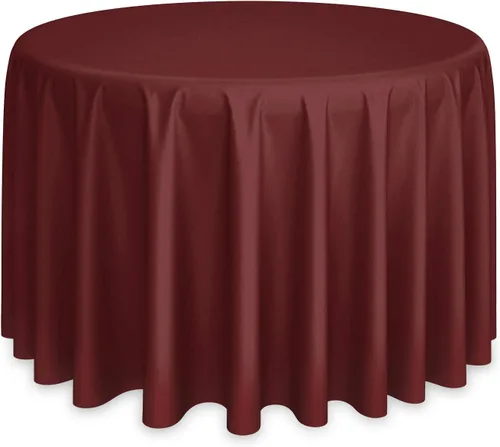 Vista 49 de Lann's Linens - Mantel redondo premium de 70 pulgadas para bodas/banquetes/restaurantes - Mantel de tela de poliéster - Azul bebé