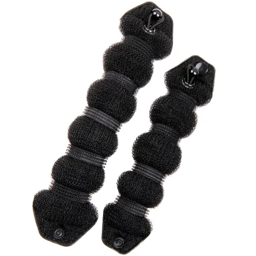 Vista 8 de Goldrose Accesorio de peluquería de belleza, 2 piezas para hacer moños y rizadores en tamaño pequeño y grande (negro)