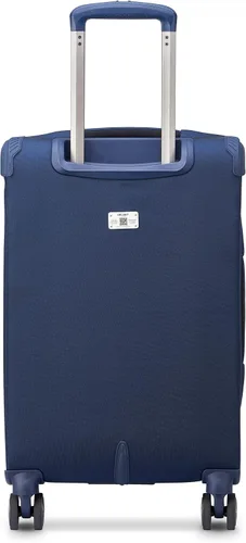 Vista 45 de DELSEY PARIS Helium DLX Softside - Maleta expandible con ruedas giratorias, azul marino, a cuadros, mediano de 25 pulgadas
