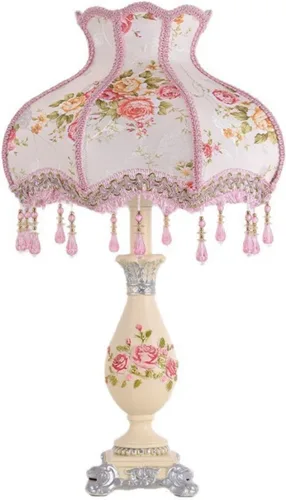 Vista 12 de Lámpara de mesa inteligente victoriana con cuentas de cristal y acabado dorado, base de resina verde esmeralda, enchufe E26 para dormitorio, Verde 1