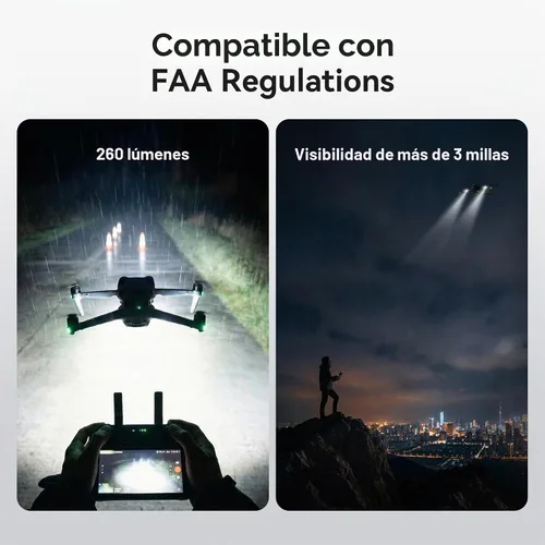 Vista 2 de Luz estroboscópica de dron, luz de vuelo nocturno FAA, luz LED anticolisión, para DJI Neo 2/ Avata 2/ Mini 4K/ Mini 5/4/ 3/ Mavic 4/3/ 2/ Air 3S