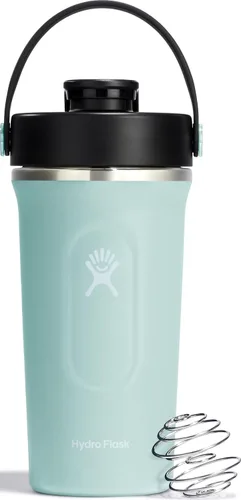 Vista 11 de Hydro Flask Botella agitadora – Botella de gimnasio de acero inoxidable aislada para preentrenamiento y proteína 24 onzas Agave Verde