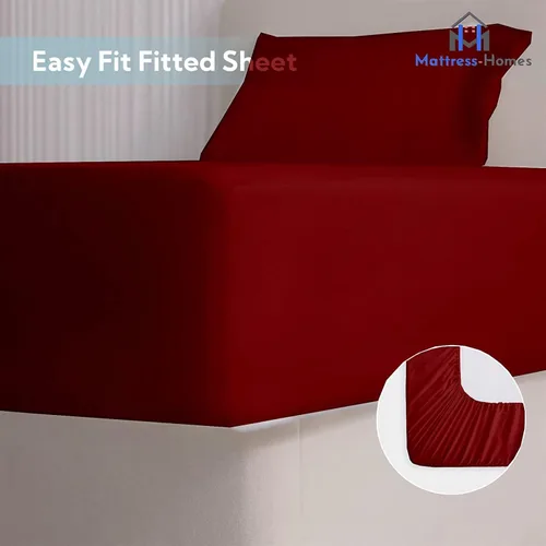 Vista 5 de Mattress-Homes Juego de sábanas de lujo de algodón egipcio para cuna, 4 piezas, sábanas bajeras de 8 pulgadas de profundidad para 25 x 75 pulgadas