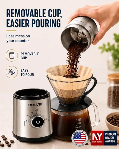 Vista 2 de Hierbas eléctricas de las especias del molinillo de grano de café, perilla