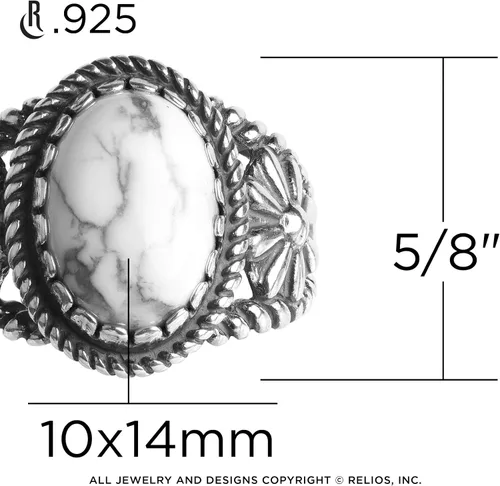 Vista 3 de American West - Anillo de plata de ley para mujer y hombre, elección de piedras preciosas de inspiración nativa, tallas 5 a 13, Metal