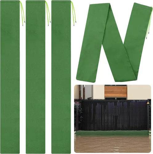 Vista 12 de 4 bolsas de arena de 3 x 6 pulgadas de largo para inundaciones – Tubo de lona gruesa para protección contra inundaciones con banda elástica, tubo