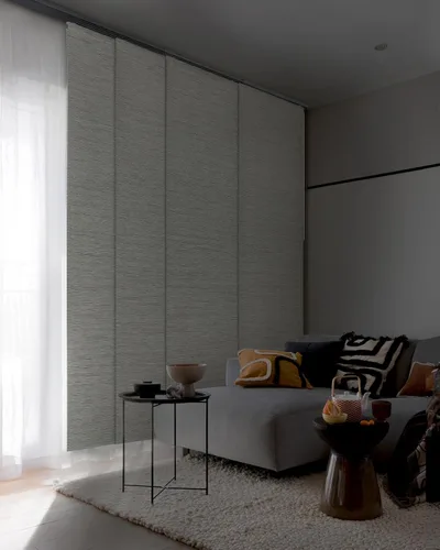 Vista 18 de GoDear Design Persianas verticales deslizantes ajustables con 99.99% de opacidad de 45.8"- 86" de ancho x 96" de alto, persianas de ventana