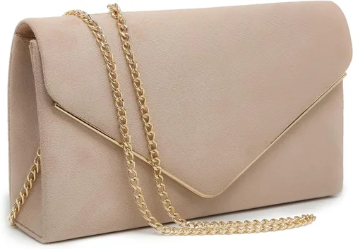Vista 2 de Bolsos de mano Dasein para mujer, de ante sintética, para noche, formales para fiestas, bodas, cócteles, graduación
