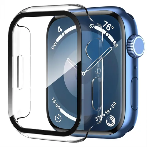 Vista 28 de Smiling Paquete de 2 fundas compatibles con Apple Watch Serie 3/Serie 2 de 1.49 pulgadas, protector de pantalla vidrio templado, carcasa rígida