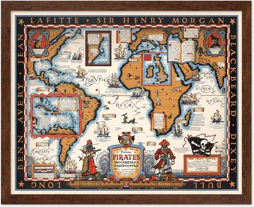 Vista 14 de Poster Master Póster retro de viaje con mapa monumental vintage de Florencia, arte italiano, gran regalo para hombres, mujeres, amantes