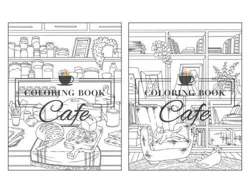 Vista 7 de Home Sweet Home Coloring Book for Adults Fun and Relaxing Interior Home Designs with Beautifully Furnished Rooms and Welcoming Outdoor Spaces