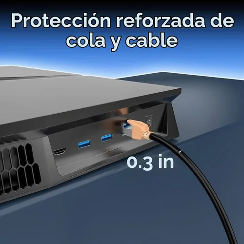 Vista 4 de Cable Ethernet MUKSIRON Cat 8 - 1.5 pies, cable de Internet blindado de alta resistencia con conector RJ45 para router