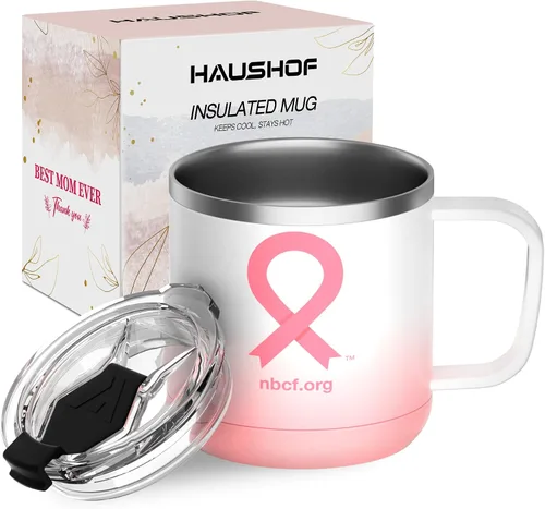 Vista 11 de HAUSHOF Taza de café de 14 onzas, taza de café aislada con asa, taza de viaje para camping, taza de café portátil de acero inoxidable, tazas de café