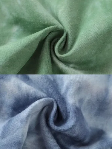 Vista 7 de Conjunto de 4 piezas para bebé y niño, ropa de verano con teñido anudado y pantalón corto