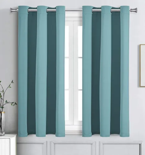 Vista 28 de WPM - Cortinas opacas de triple tejido, para oscurecer la habitación, 2 paneles para sala de estar, color beige, con aislamiento térmico y ojales