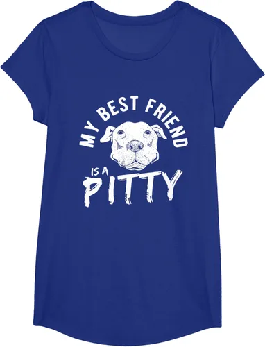 Vista 26 de My Best Friend Is A Pitty Pitties Pitbull - Camiseta Negro