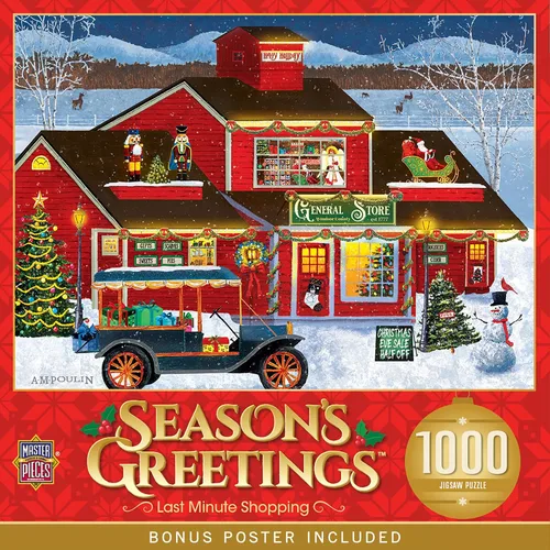 Vista 9 de MasterPieces Rompecabezas de Navidad de 1000 piezas, taller de Santa, 19.25 x 26.75 pulgadas