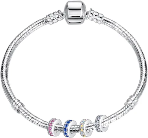 Vista 6 de Colgantes de clip de plata de ley para pulseras Pandora Azul (1 unidad)
