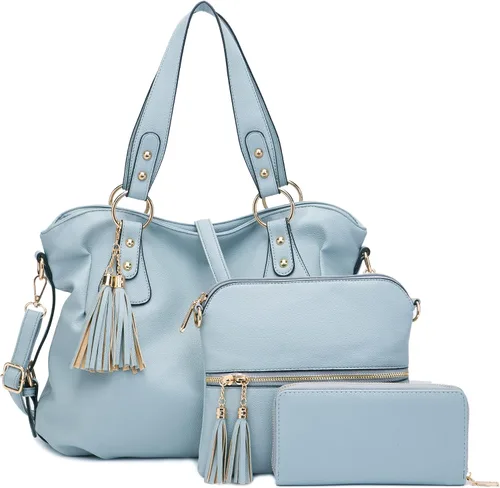 Vista 7 de Juego de carteras y carteras para mujer, bolso grande con cartera, 3