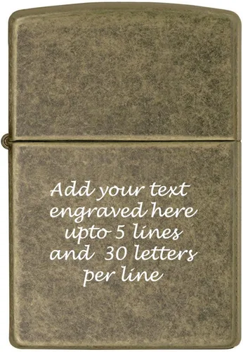 Vista 36 de Mechero personalizado Zippo Classic resistente al viento con grabado (1941 Negro Hielo)