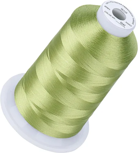 Vista 48 de Simthread 5500 yardas de hilo de bordar, 5000M de alto rendimiento 40WT 100% hilo de poliéster – 170+ colores vívidos, clasificado de alta velocidad