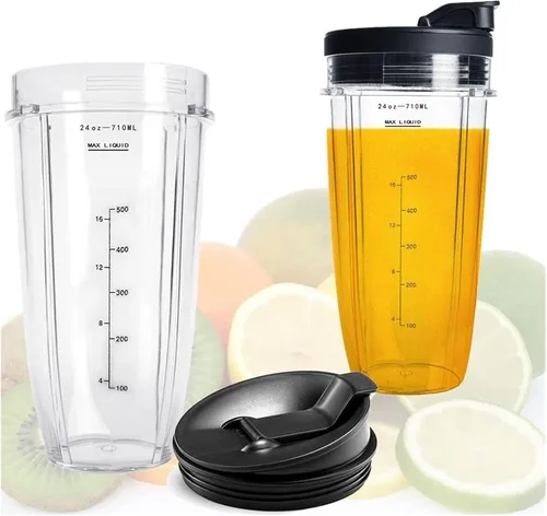 Vista 4 de Vasos de repuesto compatibles con Ninja, compatible con Nutri BN401, BN701, SS101, BN400, BN800, BN801