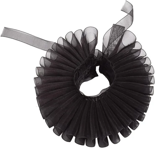 Vista 36 de GRACEART Elizabethan Dickens Ruff Cuello Payaso Collar Elizabeth Muñeca Ruffs Ruffle Cuff Bandas