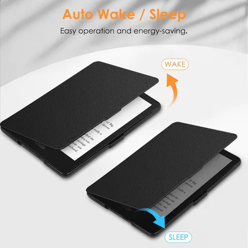 Vista 4 de Fintie Slimshell - Funda para Kindle Paperwhite 6.8 pulgadas (11ª generación-2021) y Kindle Paperwhite Signature Edition, liviana, de piel sintética