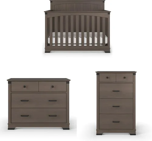 Vista 11 de Child Craft Redmond - Juego de cuna de panel completo, cómoda y cofre de 3 piezas, incluye cuna convertible 4 en 1, cómoda y pecho, crece con tu