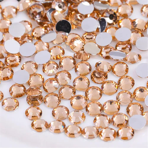 Vista 33 de 3000 unidades de diamantes de imitación termoadhesivos SS6 de 2mm con parte posterior plana, gemas de cristal de vidrio transparente redondas