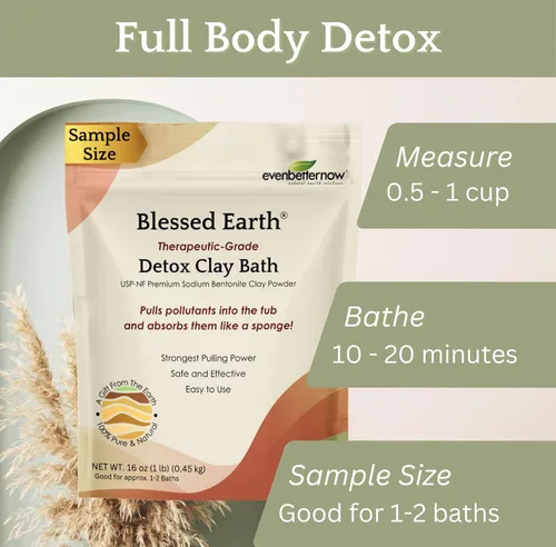 Vista 5 de Baño de arcilla desintoxicante Blessed Earth, bentonita de sodio 100% puro, grado terapéutico, limpieza y purificación, por EvenbetterNow LLC