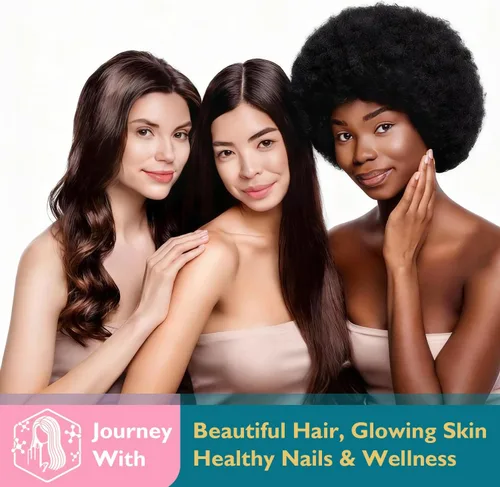 Vista 5 de Gomitas para el cabello y las uñas, apoya la salud del cabello, la piel y las uñas, vitaminas de biotina vegana para mujeres y hombres, apoya