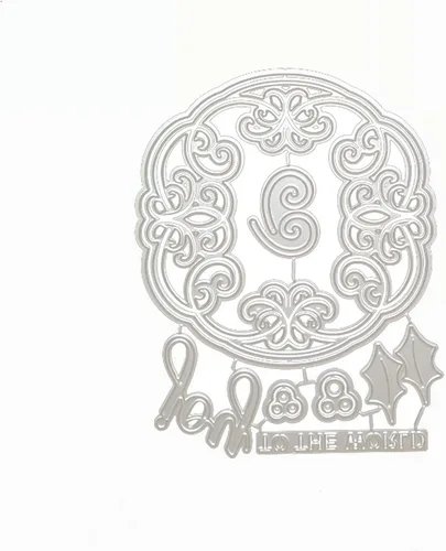 Vista 5 de Troqueles de metal de Navidad al mundo para hacer tarjetas, plantillas de corte para álbumes de recortes, álbum de fotos, papel decorativo