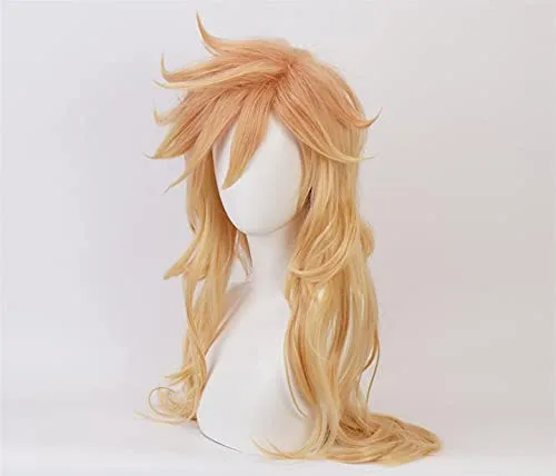 Vista 4 de Aadesso Anime Demon Slayer Kimetsu No Yaiba Douma Cosplay Peluca Hombres Mujeres Resistente al Calor Pelucas de Pelo Sintético Halloween