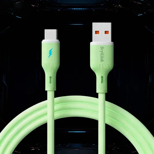 Vista 11 de Cable USB PD cargador rápido iluminado (USB 4 en 1 azul), soporta transferencia de datos, se puede utilizar como luz nocturna, longitud del cable