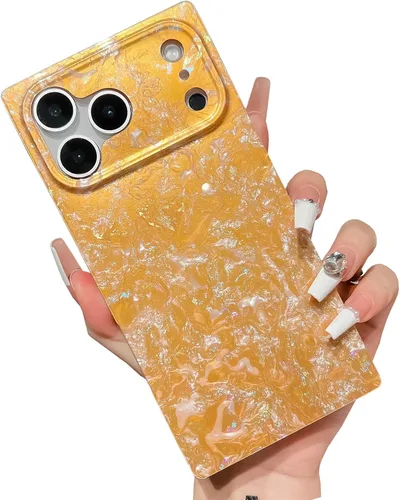 Vista 58 de Elegante funda con patrón de perlas compatible con iPhone, de borde rectangular, delgada, suave, de silicona de poliuretano termoplástico (TPU)
