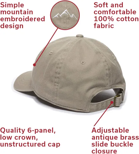Vista 33 de Outdoor Cap Sombrero de papá de montaña - Gorra de algodón suave sin estructura