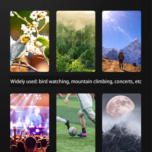 Vista 5 de 12x50 High List Telescope with Smartphone Adapter, Tripod, Hand Strap - High Power Monocular, Lightweight Monocular Telescope for Bird Watching Green