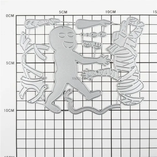 Vista 4 de Shadow Halloween Mummies - Troqueles de corte de metal para hacer tarjetas, kit de troqueles en relieve de papel, suministros de bolsillos