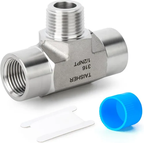 Vista 36 de TAISHER 1 pieza de forja de accesorios de tubería de acero inoxidable 304, 1/2 "NPT macho x 1/2 "NPT hembra x 1/2" NPT accesorios de tubería macho