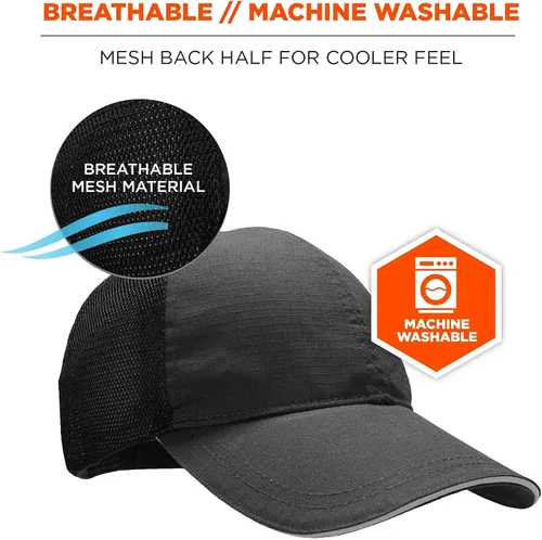 Vista 4 de Ergodyne Skullerz 8946 - Gorra de béisbol estándar con inserto de gorra