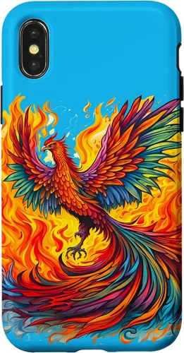 Vista 5 de Fantasy Cute Rising Phoenix Flames Case for iPhone 15