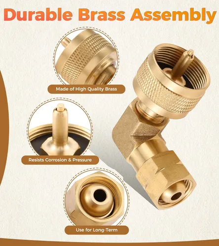 Vista 5 de Adaptador de codo de antorcha de quemador de malezas de propano, con ajuste de 1 libra y antorcha de conversión de rosca izquierda G3/8"-19