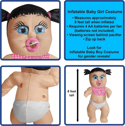 Vista 4 de Daddy's Girl Baby Inflatable Adult Costume