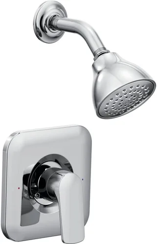Vista 4 de Moen T2812EPBN Rizon Eco-Performance Posi-Temp - Moldura de ducha, requiere válvula, caudal de 1.75 GPM, níquel cepillado