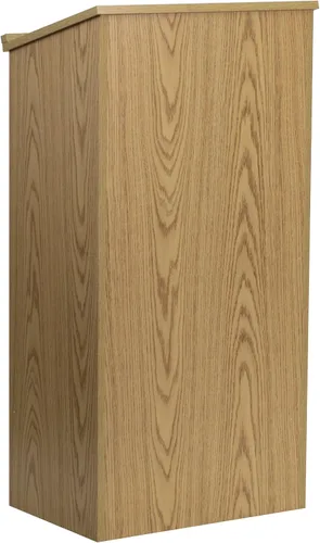 Vista 4 de Flash Furniture Atril de pie Mysta en roble