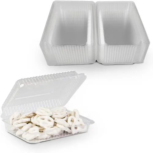 Vista 8 de MT Products Recipientes transparentes para llevar OPS de 6.8 x 5.6 x 2.1 pulgadas, recipientes de plástico para postres con tapas, paquete de 40