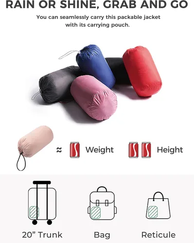 Vista 4 de Wantdo - Chaqueta de plumón con capucha para mujer, corta, ultraligera y plegable