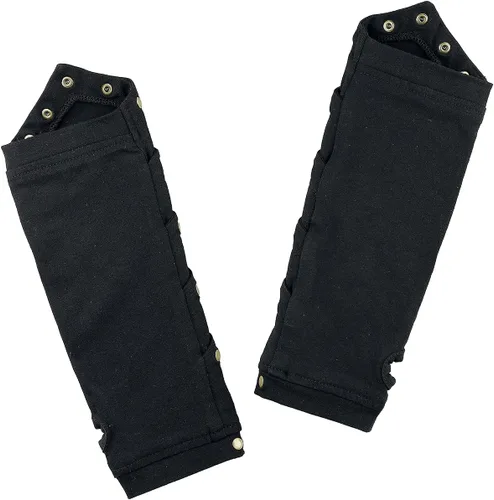 Vista 2 de Poizen Industries Whisper tachonado Gothic Punk Rock Calentadores de brazo AAW-WHISPER-B-1